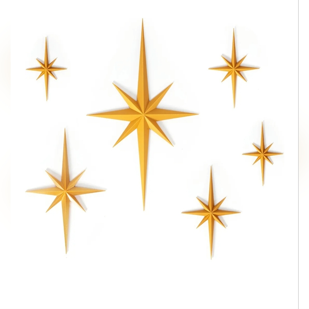 Gold Starburst Wall Decor Set